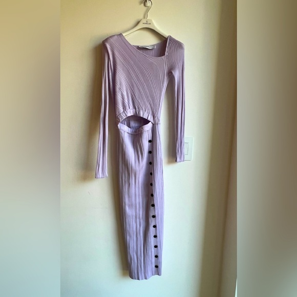 Self Portrait Lilac Knit Midi Dress - Picture 2 of 2